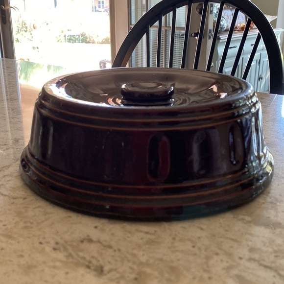 REPLACEMENT LID~FOR 1940’s USA~McCOY POTTERY~DEEP BROWN~STONEWARE~DUTCH OVEN~G22 - Picture 3 of 7